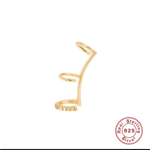 925 Sterling Silver Triple Ear Cuff - Picture 3 of 5